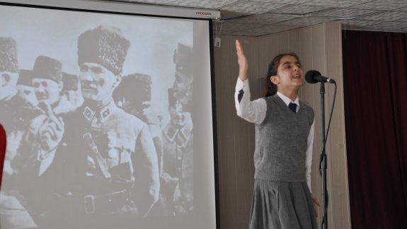 İlçemiz Çukurca´da 12 Mart İstiklal Marşının Kabulü ve Mehmet Akif Ersoy´u anma programı gerçekleştirildi.