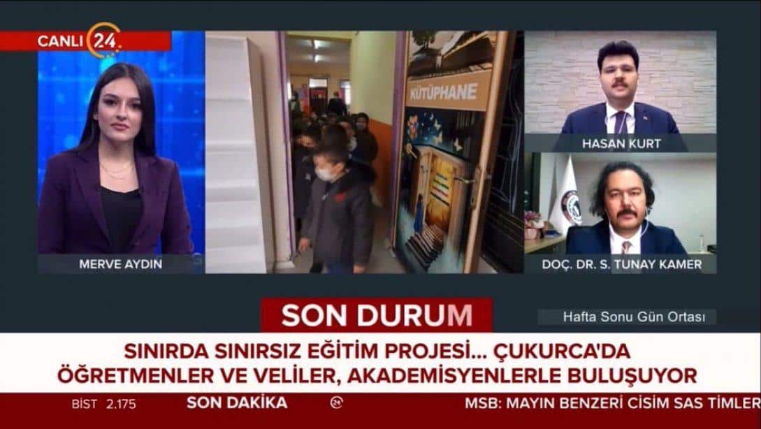 'Sınırda Sınırsız Eğitim Projesi' Ulusal Basında...TV24
